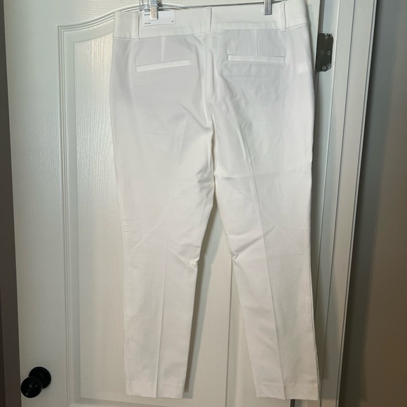LOFT mod-rise white skinny cropped ankle pants - Picture 5 of 6
